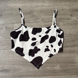 SHEIN Cow Print Tank Top